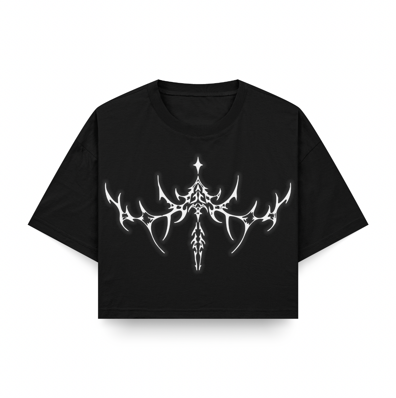 Cyberbooty reflektif crop üst — CUCIWEAR streetwear