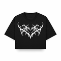 Heart Cyber reflektif crop üst — CUCIWEAR streetwear
