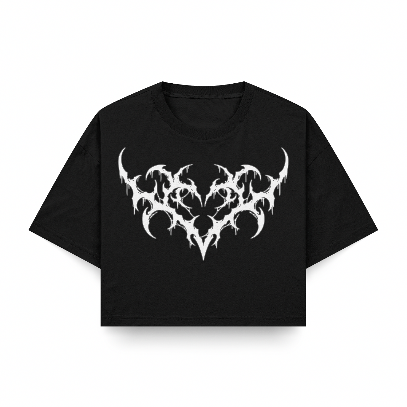 Heart Cyber reflektif crop üst — CUCIWEAR streetwear