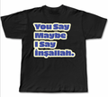 You say maybe i say inşallah oversize baskılı tişört — CUCIWEAR streetwear