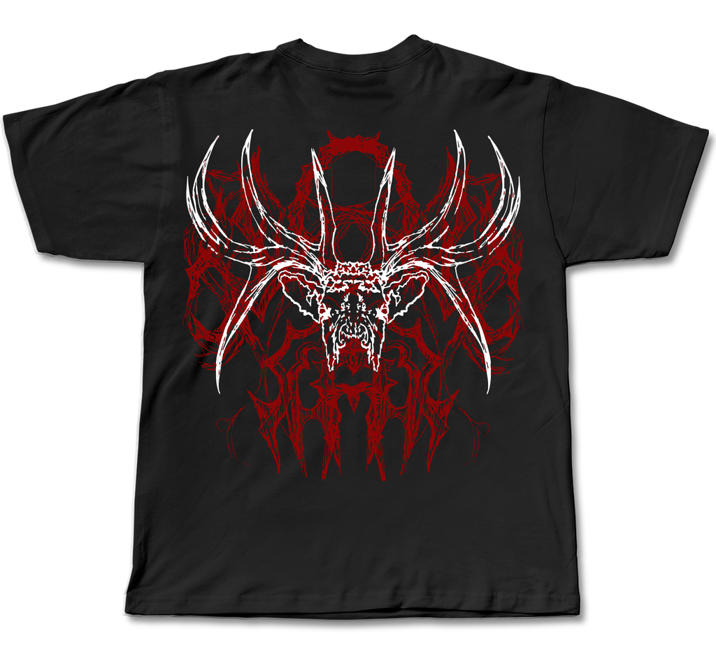 Demon Geer oversize grafik baskılı tişört — CUCIWEAR streetwear