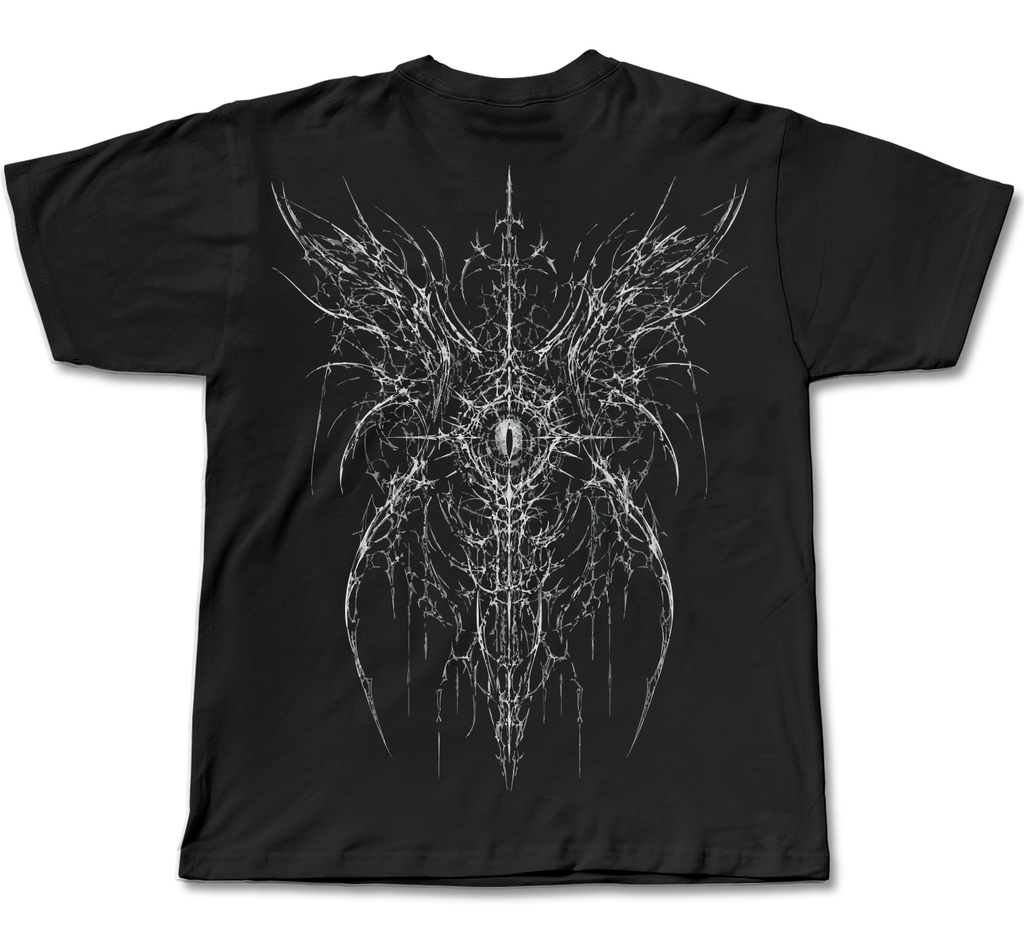 Eyes Cyber oversize grafik baskılı tişört — CUCIWEAR streetwear