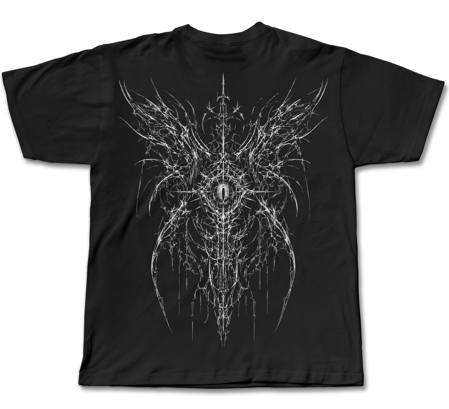 Eyes Cyber oversize grafik baskılı tişört — CUCIWEAR streetwear